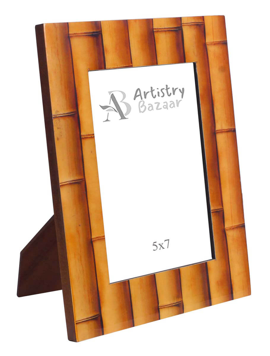 Wholesale Rectangular 5x7 Bamboo Photo/Picture Frame - Bulk Buy Brown Photo Frame - Home Decor Picture Frame from India